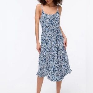 J.Crew Factory Blue and White Floral Sundress - Sz 14